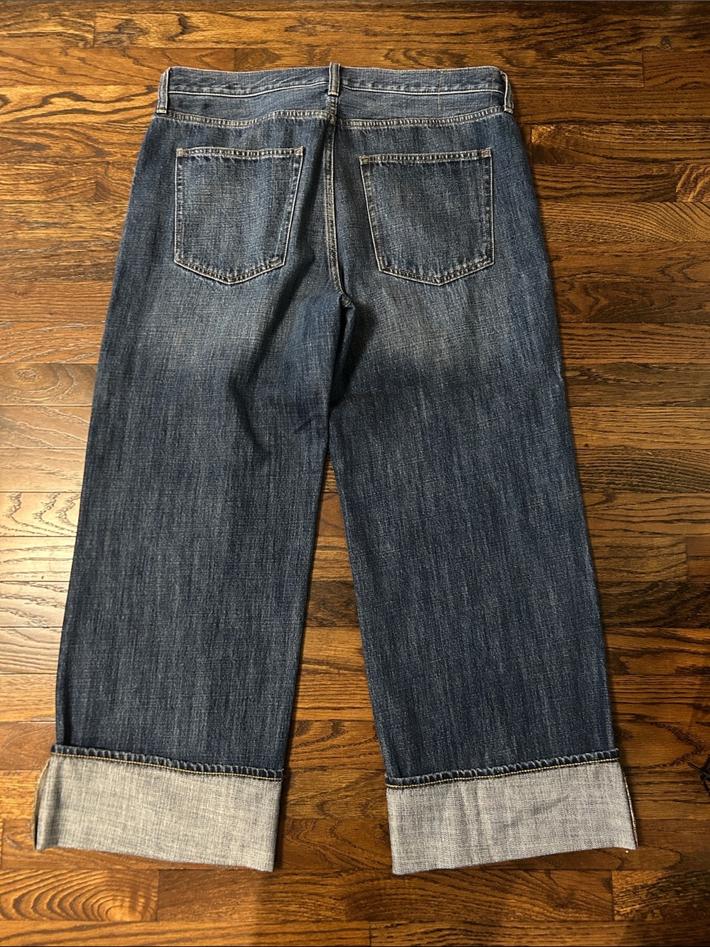 Jcrew Petite Cuffed Lower-Rise Wide Leg Jean - Picture 7 of 7